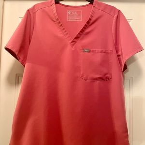 Figs BCA Catarina Scrub Top, Pink Quartz, Sz L